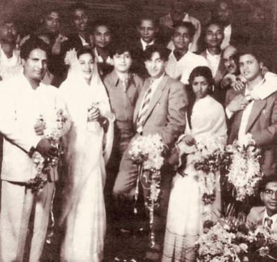 The picture, shared by Karisma Kapoor, shows a young Lata Mangeshkar standing next to Raj Kapoor at a premiere of the film Awara Lata Mangeshkar at Awara premiere