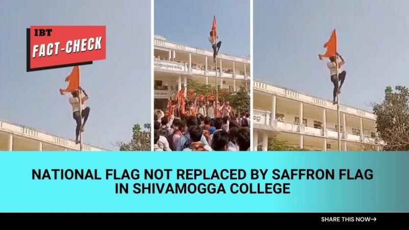 Fact check: Indian flag not replaced by saffron flag in Karnataka amid hijab row [truth here]