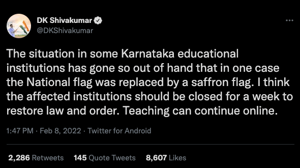Fact check: Indian flag not replaced by saffron flag in Karnataka amid hijab row [truth here]