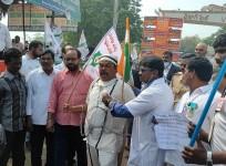 Vizag Steel Plant protest.