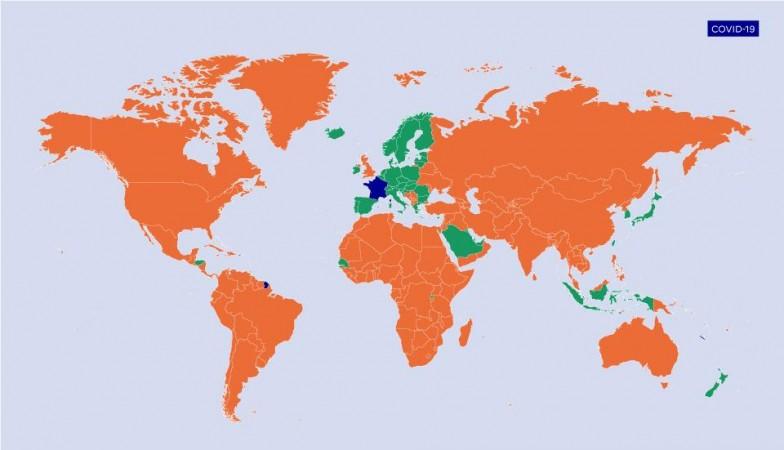 France classification of countries for int'l travel France classification of countries for int'l travel