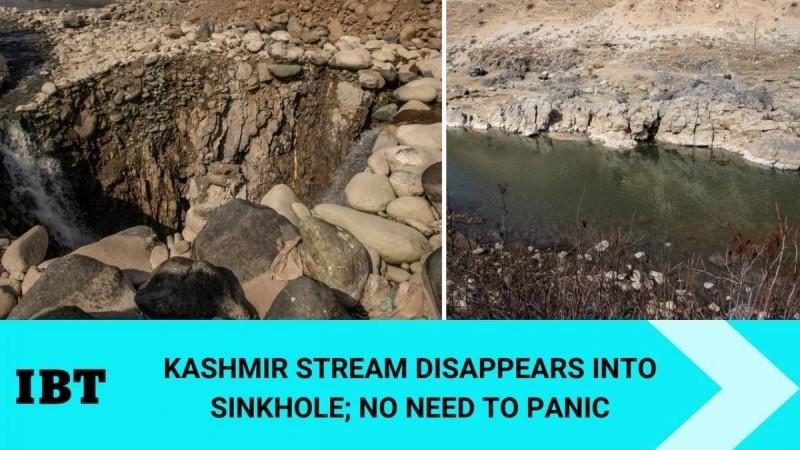Kashmir stream disappears into sinkhole Kashmir stream disappears into sinkhole