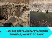 Kashmir stream disappears into sinkhole