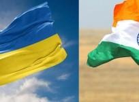 India Ukraine flag.