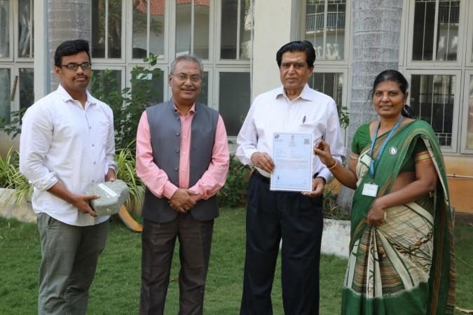 Indian team's technology replaces sand with waste plastic in building material. Indian team's technology replaces sand with waste plastic in building material.