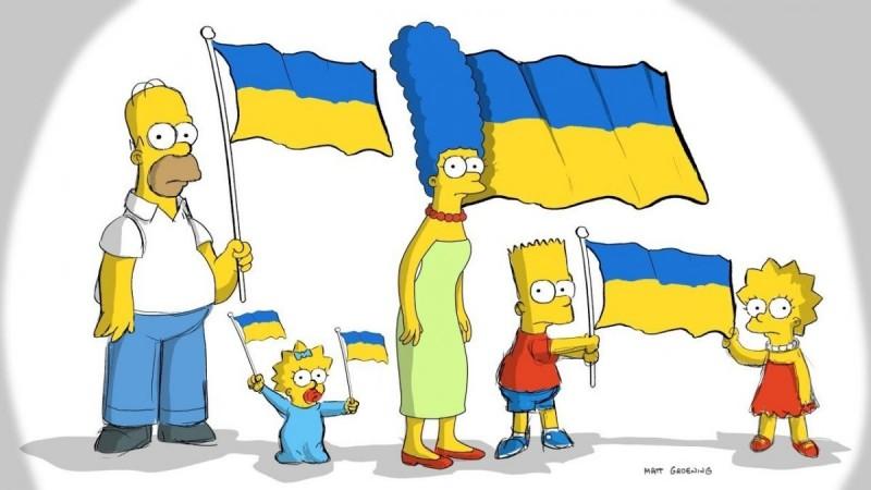 'The Simpsons' raise the Ukrainian flag in new commissioned image
