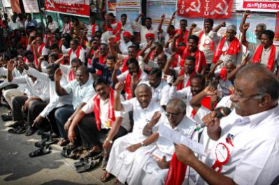 hunger strike by the retrenched workers hunger strike by the retrenched workers