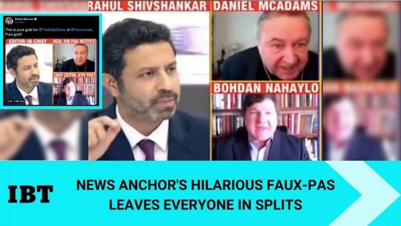 After almost two minutes of breathless ranting, the news anchor was made to realise he had been yelling the wrong panelist's name. Mr McAdams hadn't said a word!