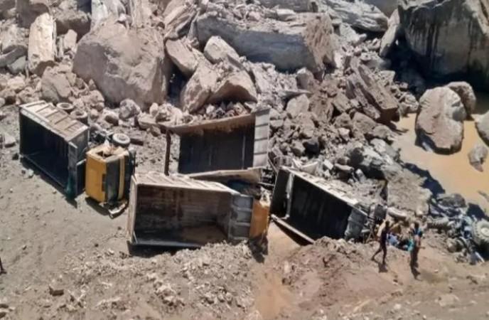 five labourers were inside the mine when the incident took place. While three of them have been rescued, two are missing.
