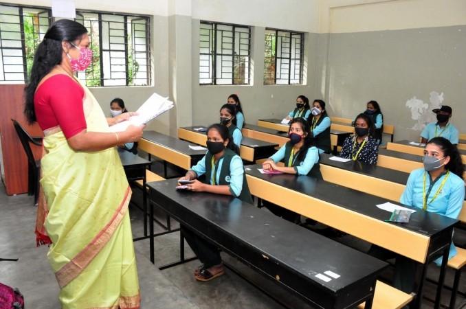Bengaluru: Students attend classes at a Government school