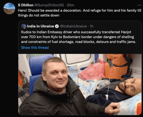 Indian student shot in Kyiv on way home; brave Indian embassy driver hailed a hero [details]