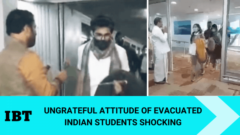 Evacuated Indian students oblivious to govt's efforts; shameful attitude displayed upon arrival [details]