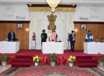 enior BJP MLA Sorokhaibam Rajen Singh was sworn in as the protem Speaker of the Manipur Assembly