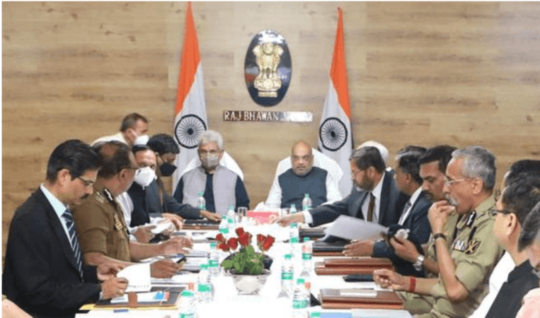 Union Home Minister Amit Shah reviewing security situation of J&K at Jammu Amit Shah