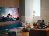 Family watching TV