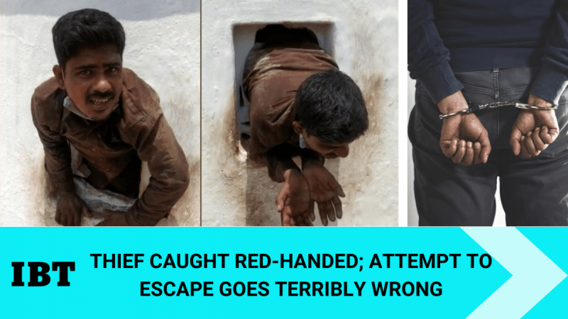 Thief stuck in hole after robbing temple in Andhra; police rescue him, take him straight to jail [watch]