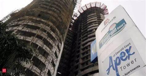 Noida twin tower demolition test blast today