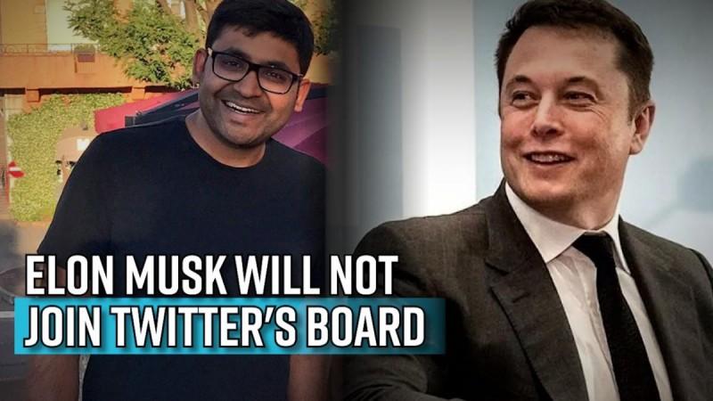 Elon Musk will not join Twitter's board; CEO Parag Agrawal