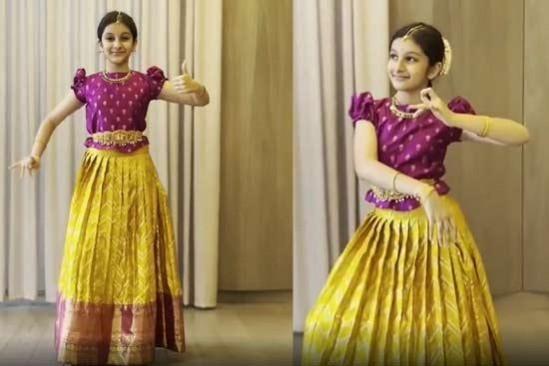 Mahesh Babu's daughter Sitara Ghattamaneni's Kuchipudi dance recital Mahesh Babu's daughter Sitara Ghattamaneni's Kuchipudi dance recital