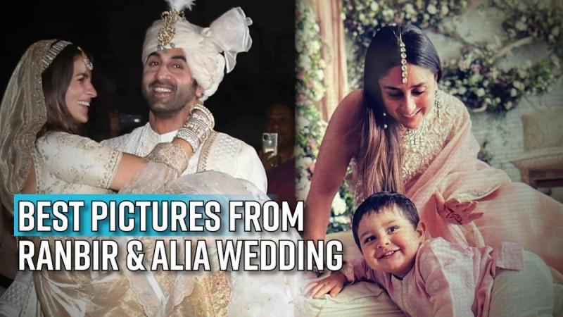 Ranbir Kapoor lifting Alia Bhatt to Kareena Kapoor striking a pose with Jeh: Best pictures from the wedding