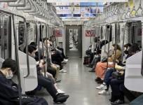 Photo taken with a mobile phone shows passengers stranded in a JR Yokosuka Line train following an earthquake, Japan, March 16, 2022.