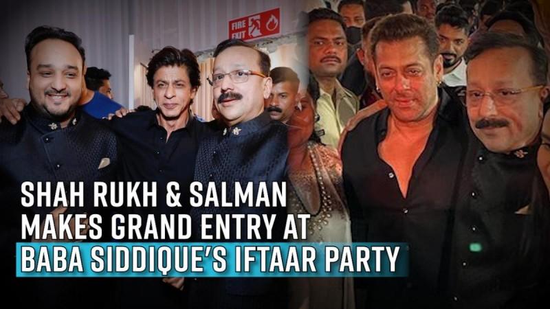 Shah Rukh Khan, Salman Khan make grand entry, Shehnaaz Gill stuns at Baba Siddique's iftaar party