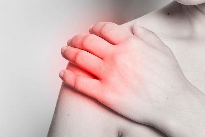 A woman with pain in shoulder (Representational Picture) Shoulder pain