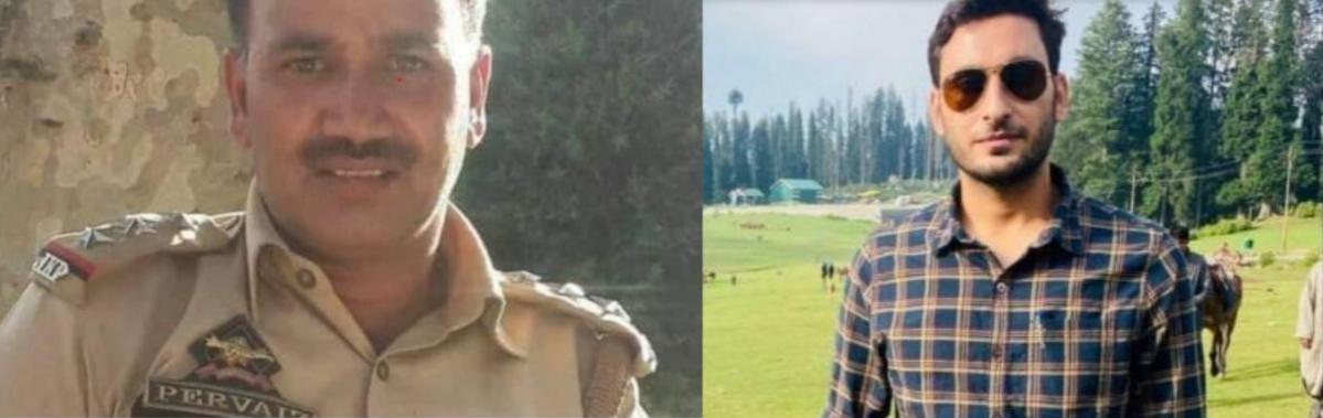 Inspector Parveez Ahmad (left) and newly recruited sub-inspector Arshad Ahmad Cops