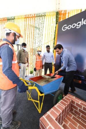 Google begins work on Hyderabad campus, largest outside its headquarters. Google begins work on Hyderabad campus, largest outside its headquarters.
