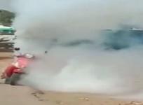 One more e-scooter goes up in fire