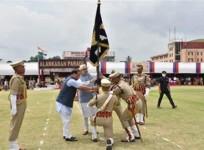 Home Minister presents President's Colour to Assam Police