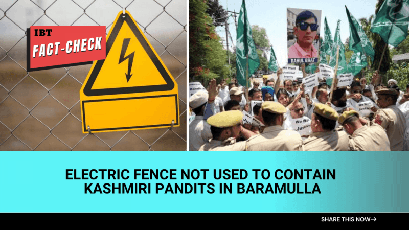 Fact check: No electric fence used to contain protesting Kashmiri Pandits in Baramulla [truth here]