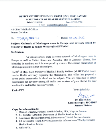 monkeypox advisory