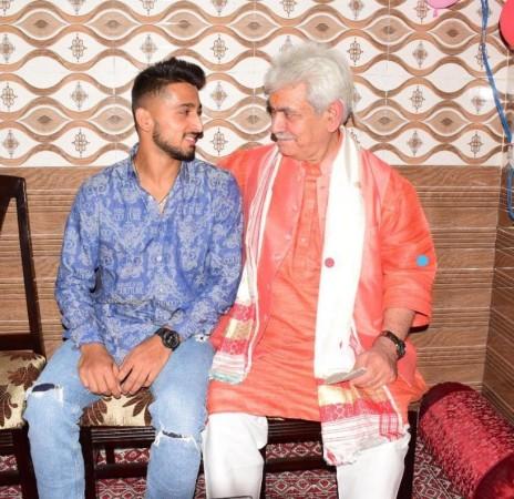 LG Manoj Sinha with Umran Malik LG Manoj Sinha with Umran Malik