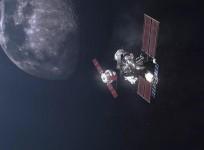 Artist's illustration of the Gateway space station in lunar orbit