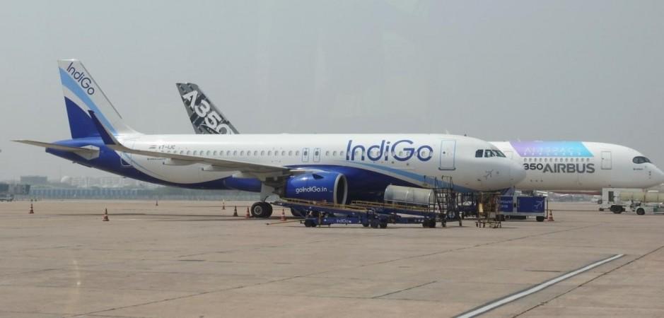 Aeroplane parked at IGI Airport.