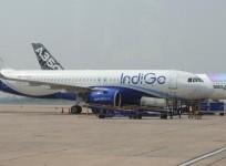 Aeroplane parked at IGI Airport.