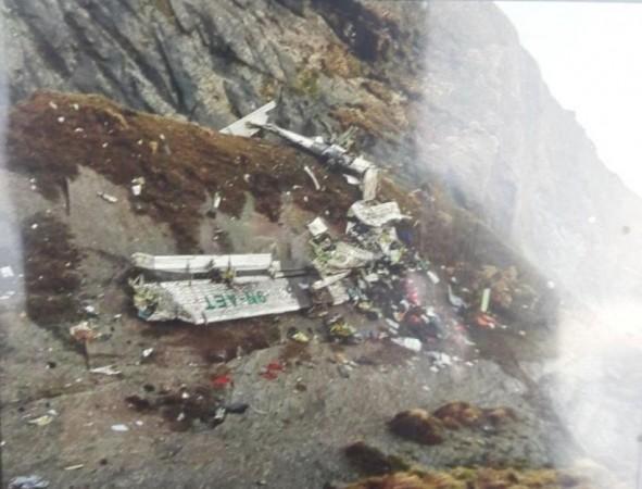Missing plane in Nepal found , This is the crash site and photo is taken by Nepal Army that is in the forefront of the search and rescue mission to find out the whereabouts of the missing Tara Air's plane Missing plane in Nepal found.
