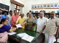 Union Finance Min Niramala Sitharaman files nomination for Rajya Sabha from K'taka.