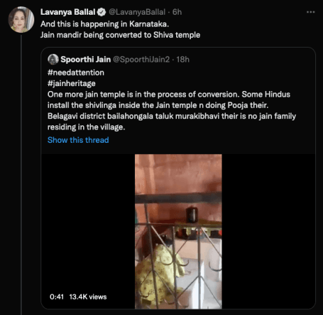 Twitter user alleges Jain mandir converted to Shiva temple; shares video as proof [watch]