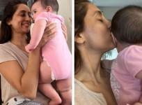 Anusha Dandekar with daughter