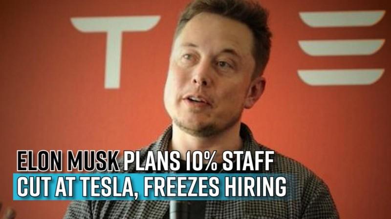 Elon Musk plans 10% staff cut at Tesla, freezes hiring