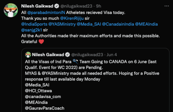 Canadian visas for 25 para-athletes granted