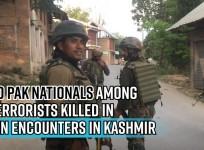 Two Pak nationals among three terrorists killed in twin encounters in Kashmir