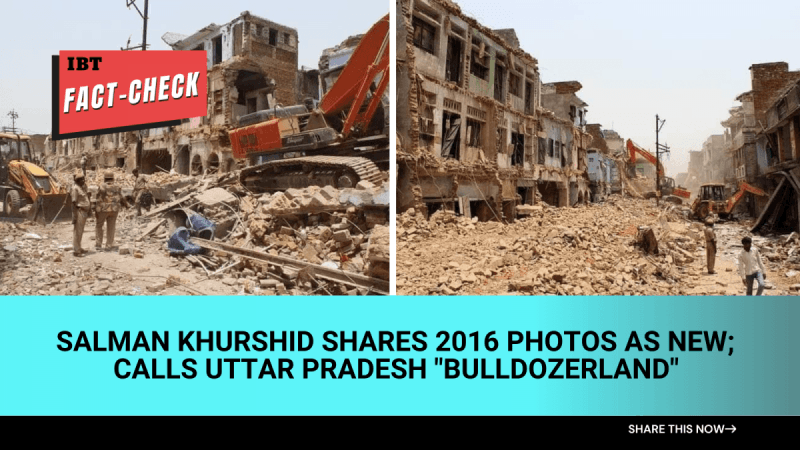 Fact check: Viral photos of bulldozing homes in UP are from 2016; Cong leader schooled [details]