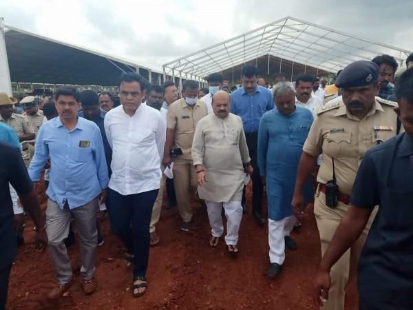 PM Modi's visit to K'taka: Preparations are on full swing, CM goes on spot inspections PM Modi's visit to K'taka: Preparations are on full swing, CM goes on spot inspections