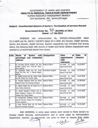 termination order