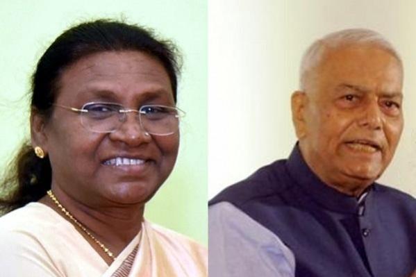 Draupadi Murmu and Yashwant Sinha Draupadi Murmu and Yashwant Sinha