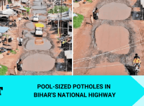 Kaluahi-Basopatti-Harlakhi main road has less road more potholes