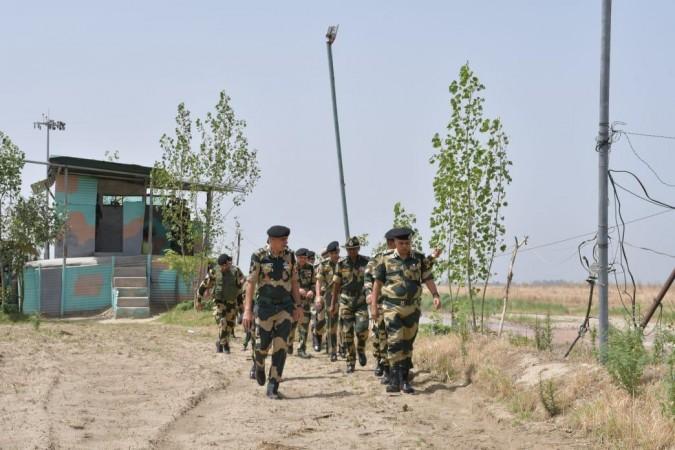 Additional Director General (ADG) P V Ramasastry reviewing security in border areas of Jammu province ADG BSF P V Ramasastry